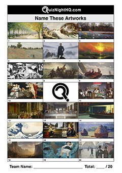 famous artworks name the piece trivia question picture