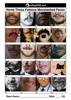 famous faces famous moustaches trivia picture round