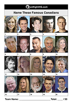famous people canada picture round quiz night