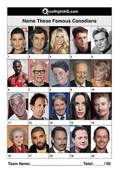 famous people canada picture round quiz night