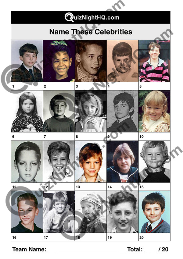 celebrity kids famous faces picture trivia quiz