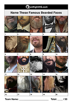 famous faces beards facial hair beasts trivia picture quiz