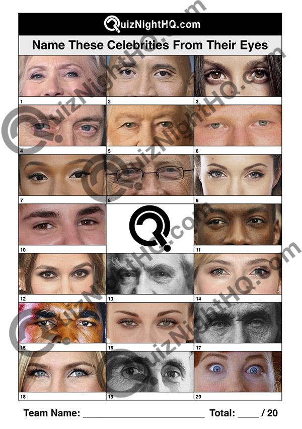 famous faces just eyes cryptic trivia picture quiz