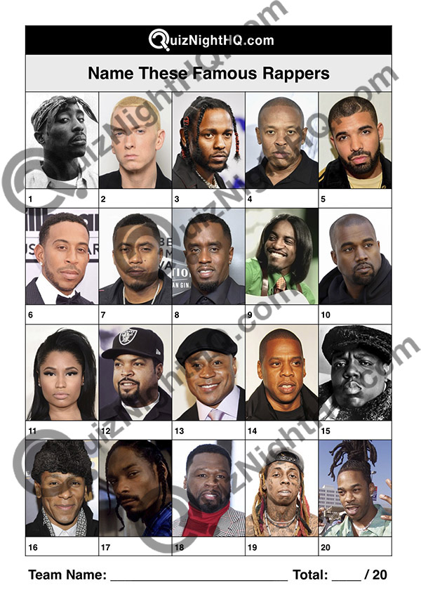 famous rappers music trivia question round