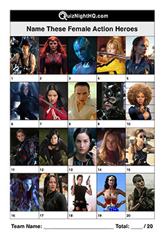 female action movie hero trivia question quiz