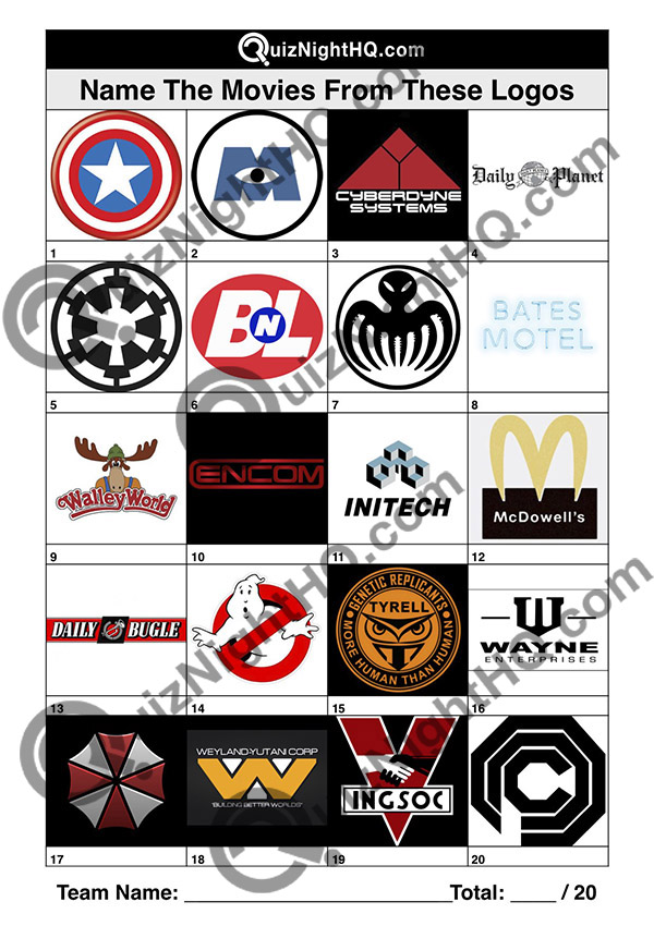 logos fiction movies trivia picture round
