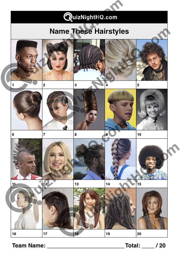hairstyles fashion trivia picture round
