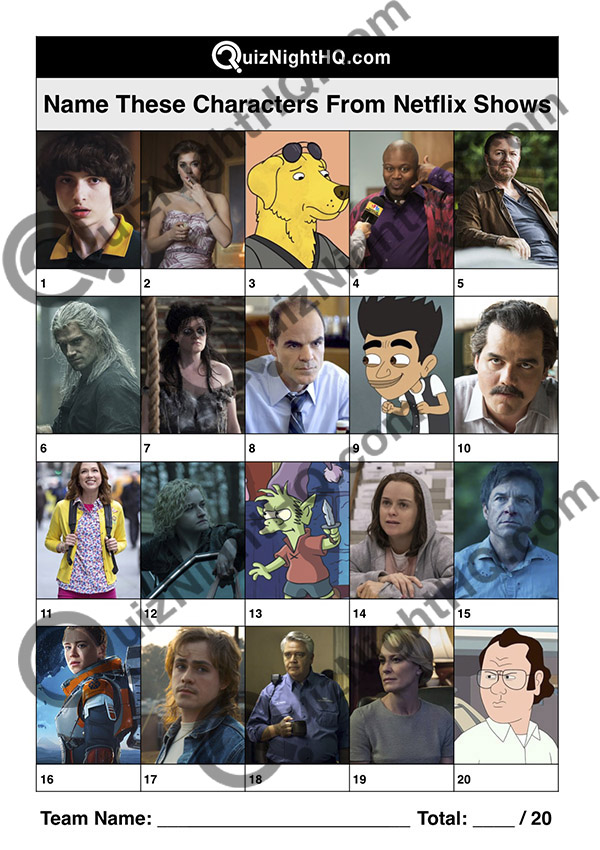 characters from netflix shows trivia picture round
