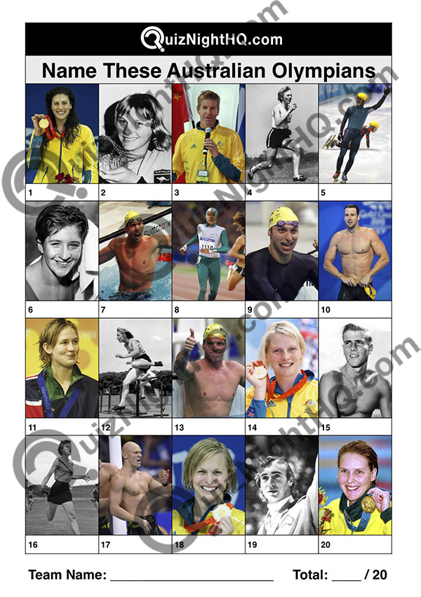 australian olympic heroes trivia picture quiz