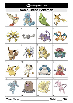 pokemon trivia question round picture quiz