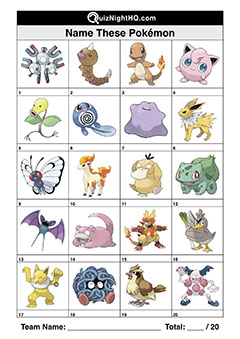 pokemon character name trivia question round picture quiz