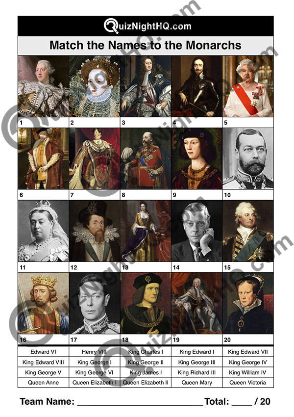 english royal match trivia picture round