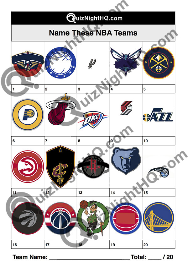 nba basketball team logos trivia picture round