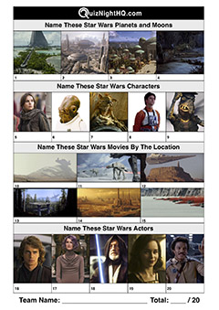 star wars trivia picture jumble quiz round