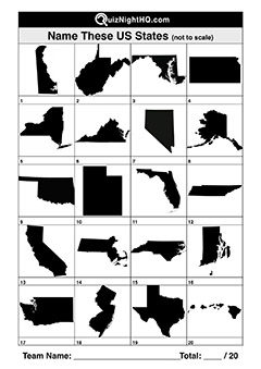 usa state shape map picture trivia round
