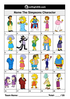 Simpsons Characters 001